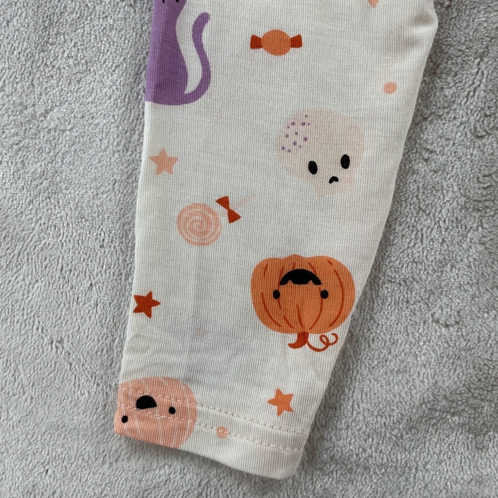 Tres Beau et Belle Kids Bamboo Pajama Set Pink Little Ghoul Gang Halloween 2T - Picture 4 of 6